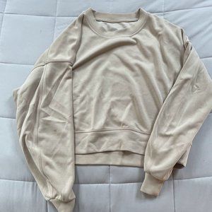 Lululemon softstream cropped crew - beige